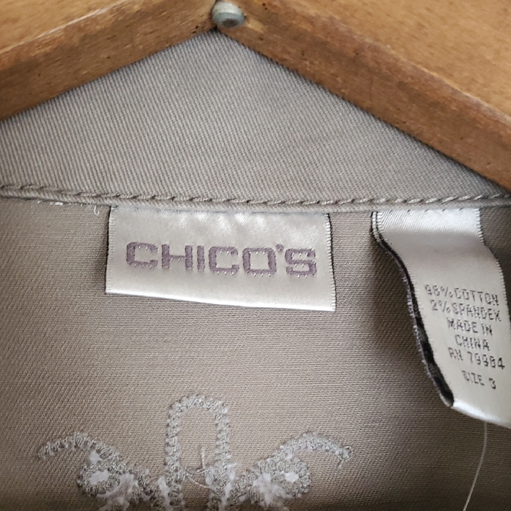 Chico's Chelsea Pacie Jacket Granite Size 3 - Picture 3 of 17